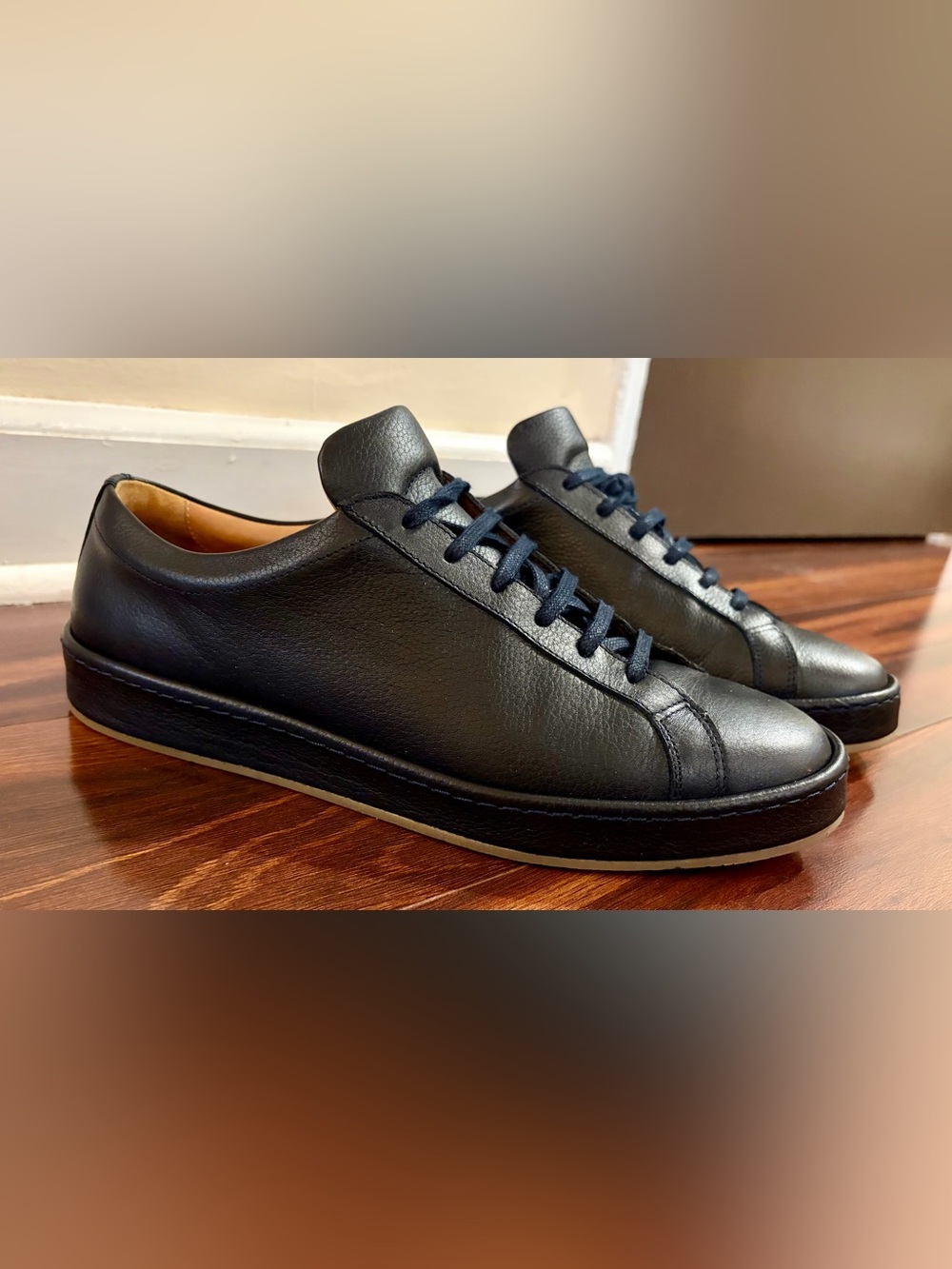 Aurelien - Navy Grain Voyager Sneaker